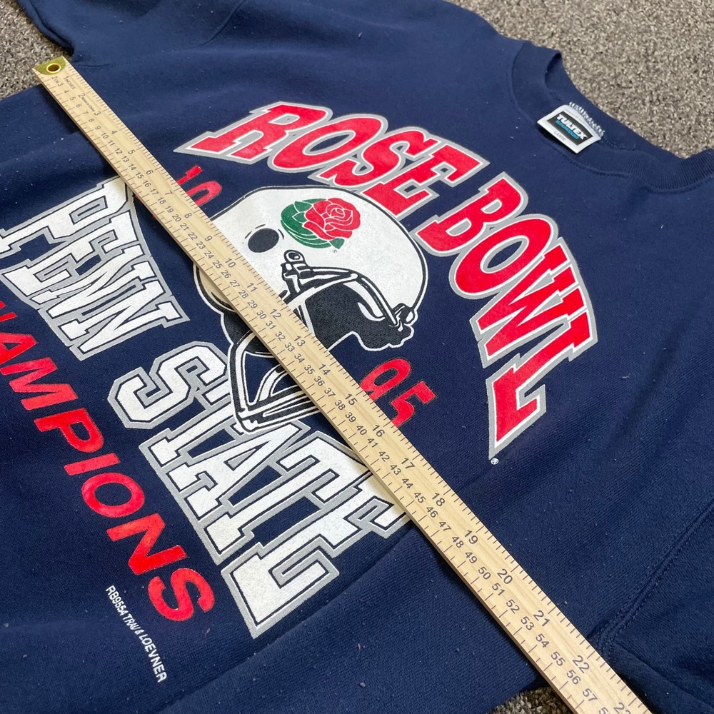 Vintage Tultex 1995 Rose Bowl Penn State Champions Sweatshirt Navy Blue Large - Picture 4 of 8